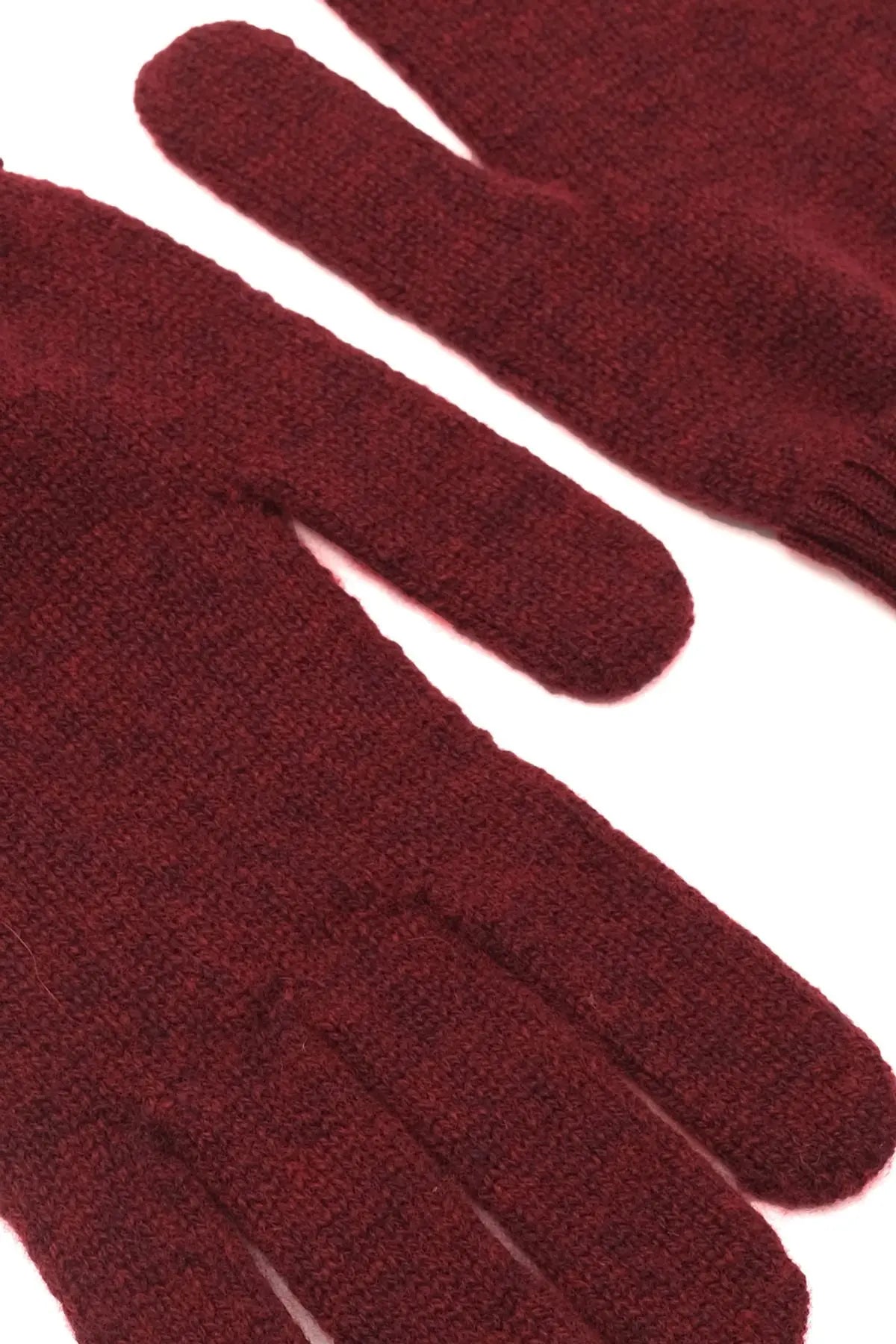 Bordo Yün Kamir Basic Eldiven Silk and Cashmere
