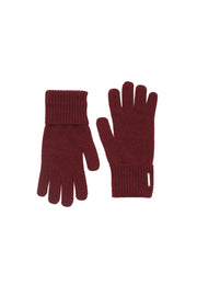 Bordo Yün Kamir Basic Erkek Eldiven Silk and Cashmere