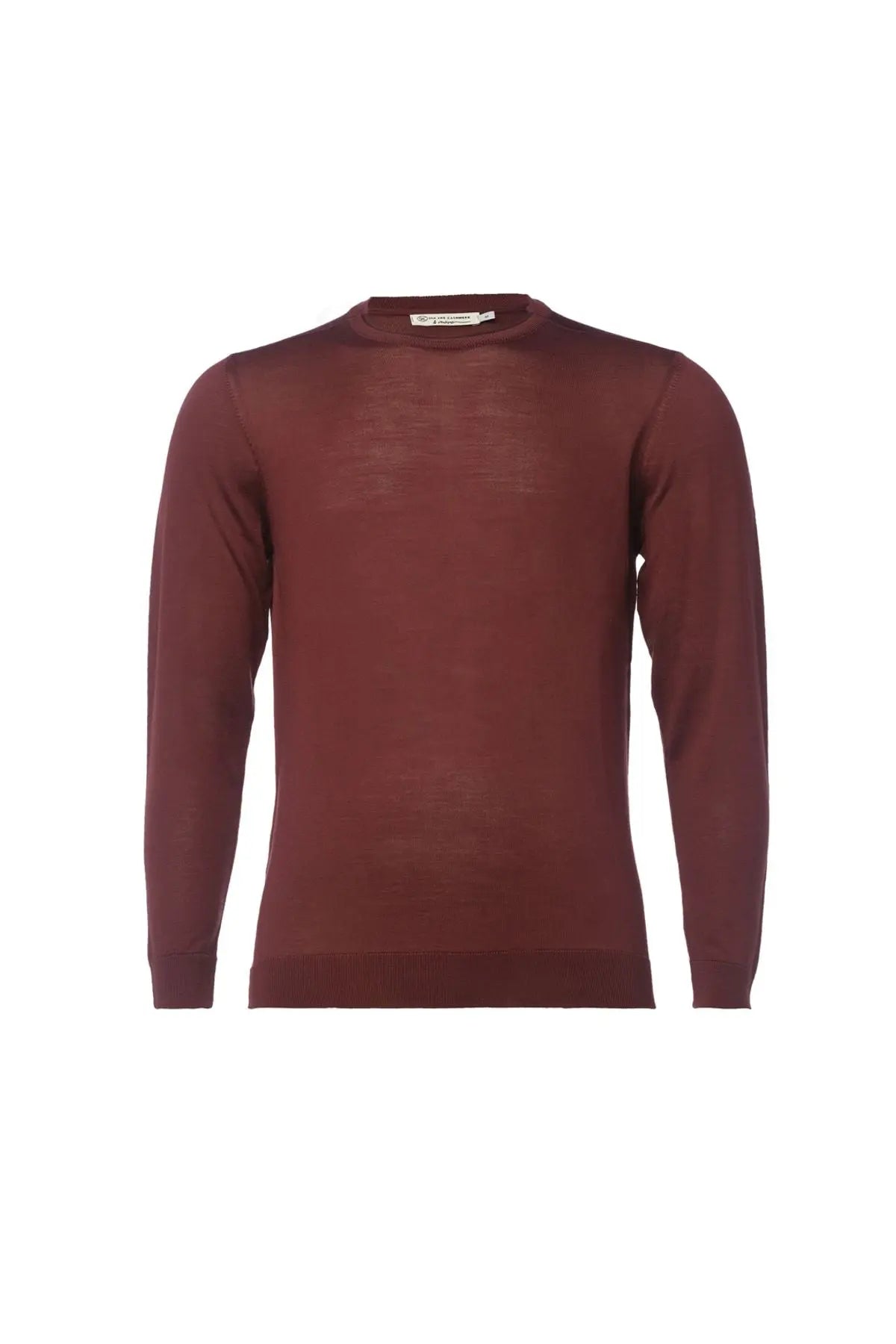 Bordo & More Matteo Yuvarlak Yaka Uzun Kollu Erkek Kazak Silk and Cashmere