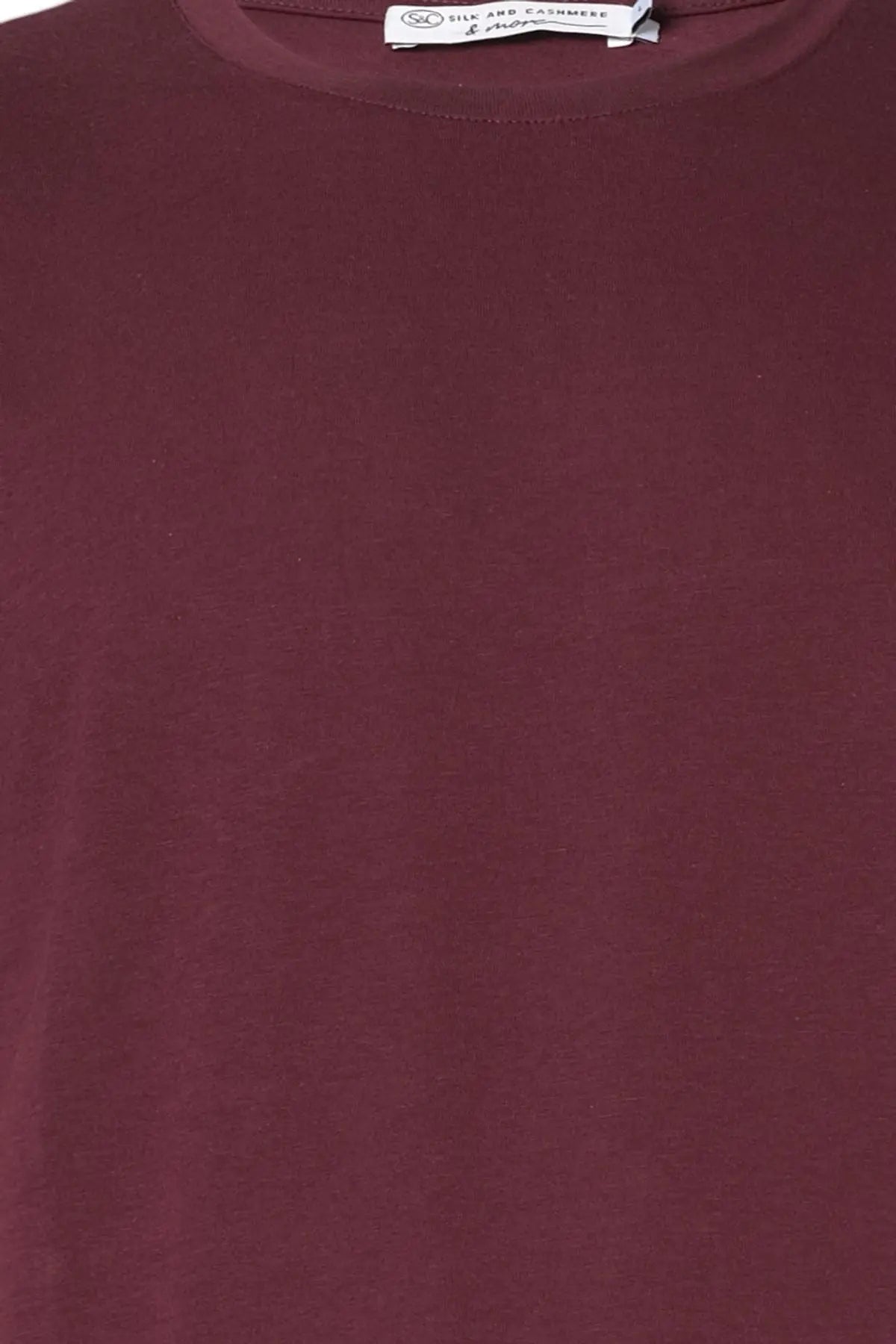 Bordo & More Yuvarlak Yaka Kısa Kollu Erkek Tişört Silk and Cashmere