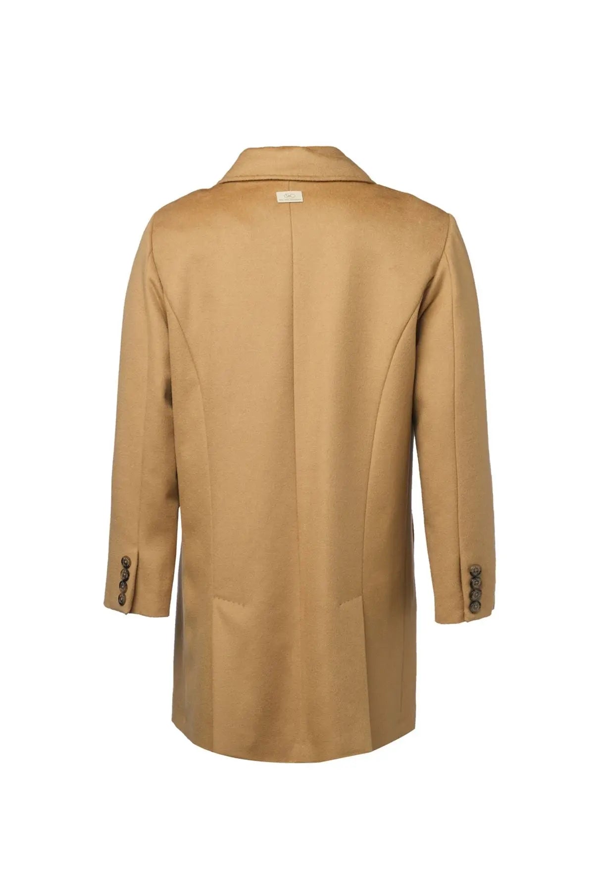 Camel Kaşmir Karışımlı Erkek Kaban Silk and Cashmere