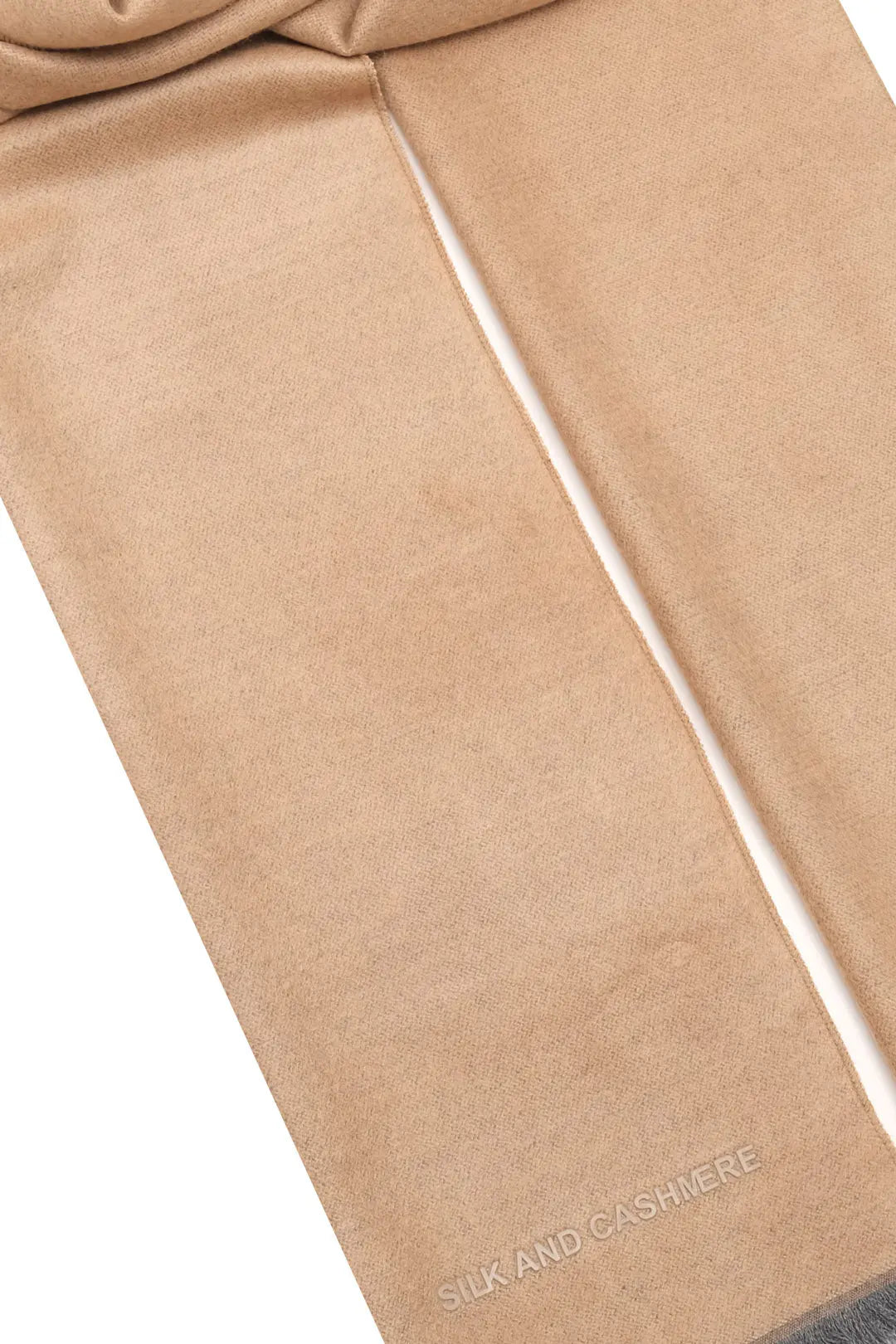 Camel & More Vish Düz Renk Kaşkol Atkı 30 x 180 cm Silk and Cashmere