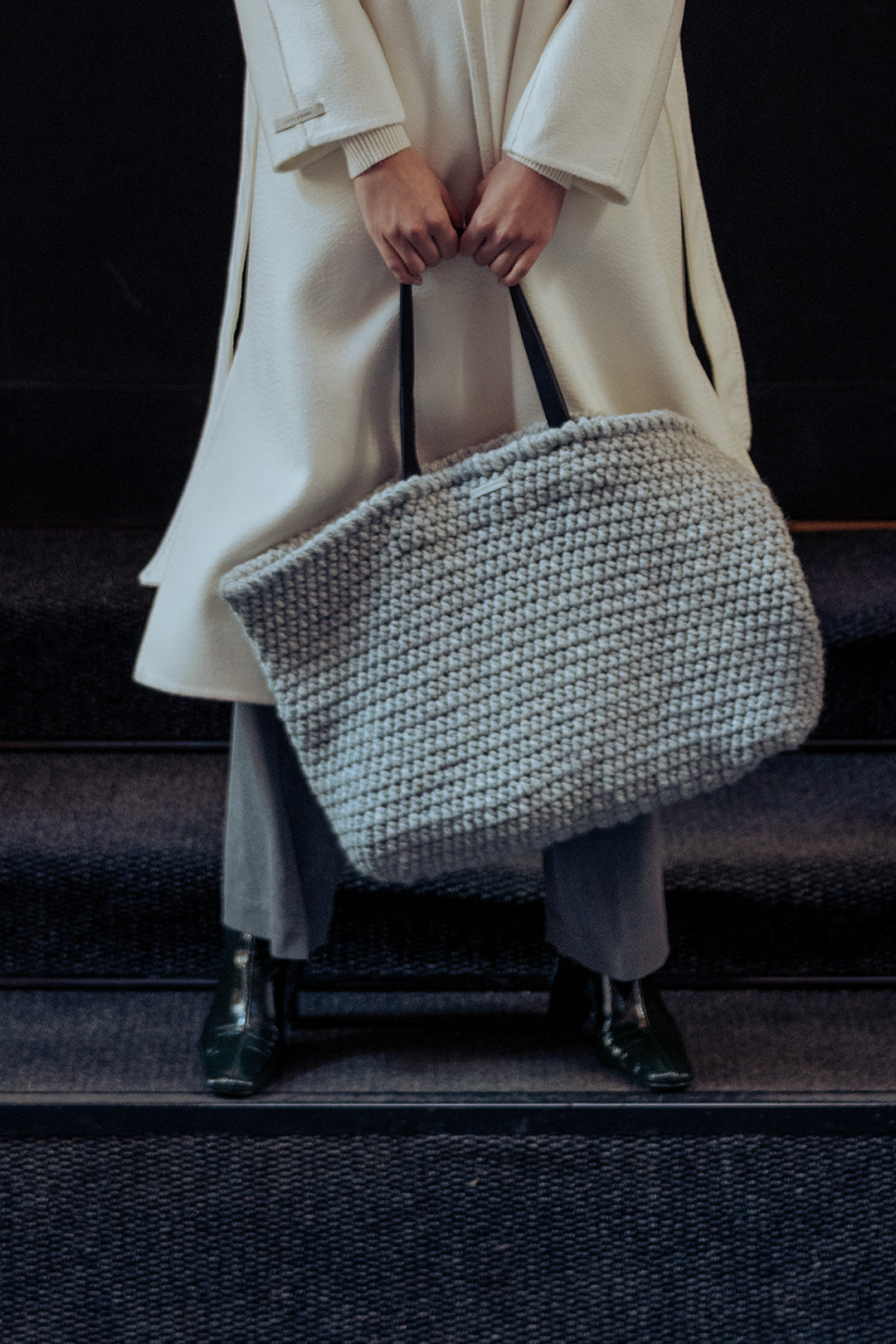 Gri Nancy Yün Kadın Çanta