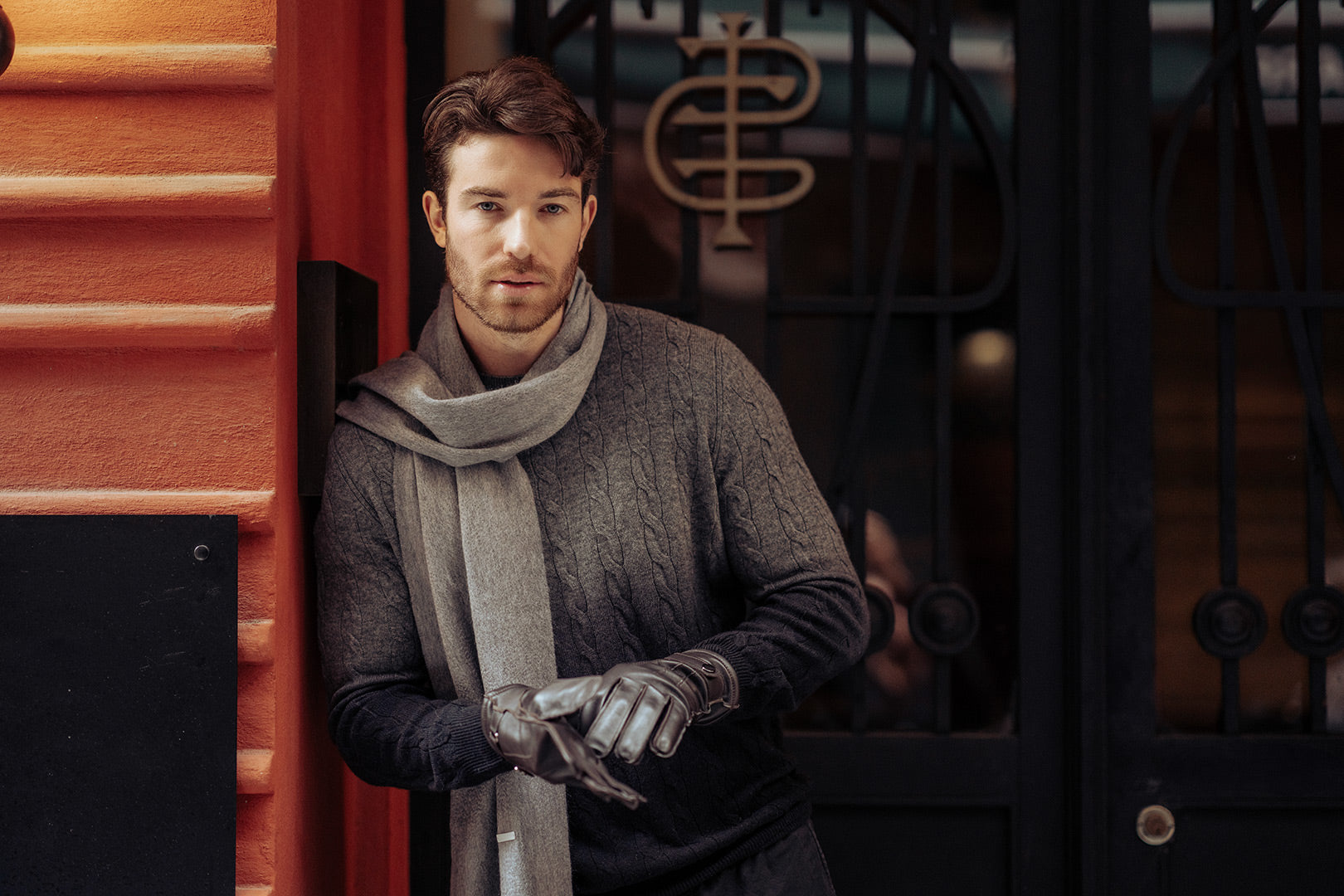 Açık Gri Horizon Kaşmir Yün Şal 180 x 70 cm