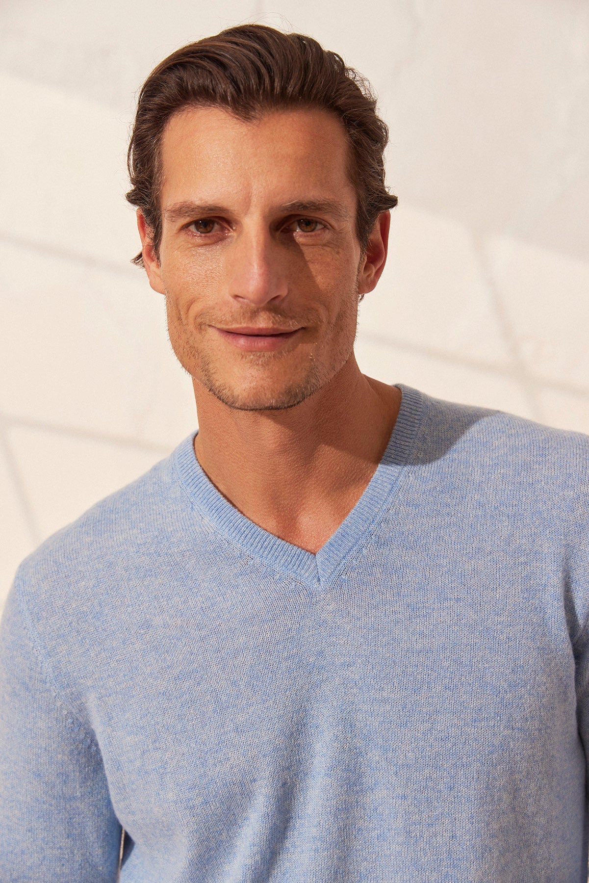 Mavi Vincent Saf Kaşmir V Yaka Uzun Kollu Erkek Kazak