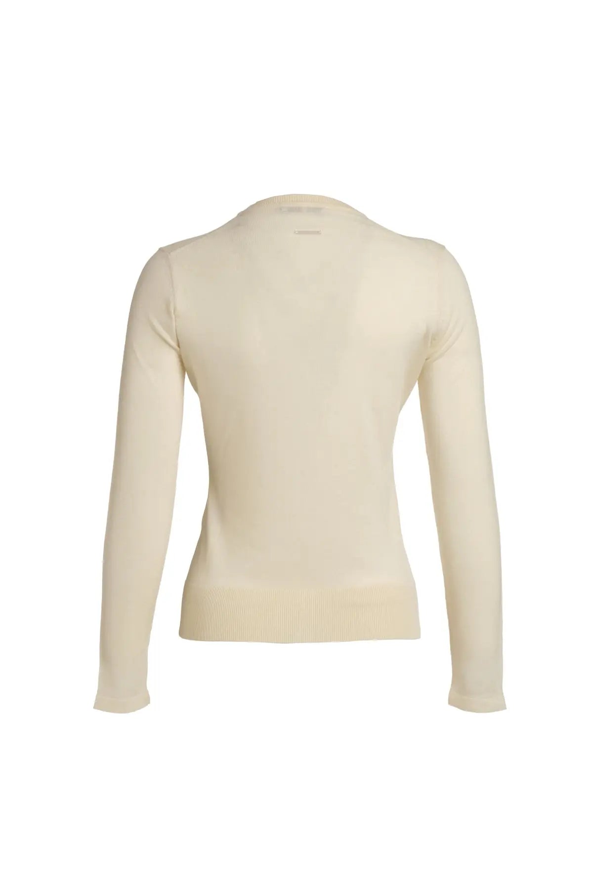 Ekru İpek Karışımlı Melinda Yuvarlak Yaka Uzun Kollu Hırka Silk and Cashmere