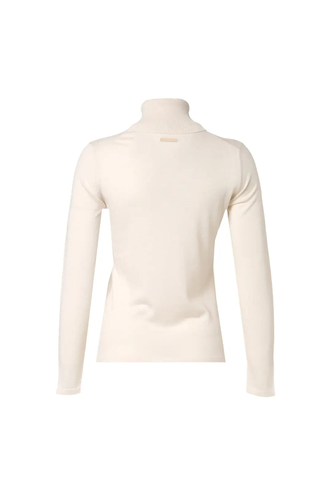 Ekru İpek ve Kaşmir Aleyna Balıkçı Yaka Uzun Kollu Kadın Triko Silk and Cashmere