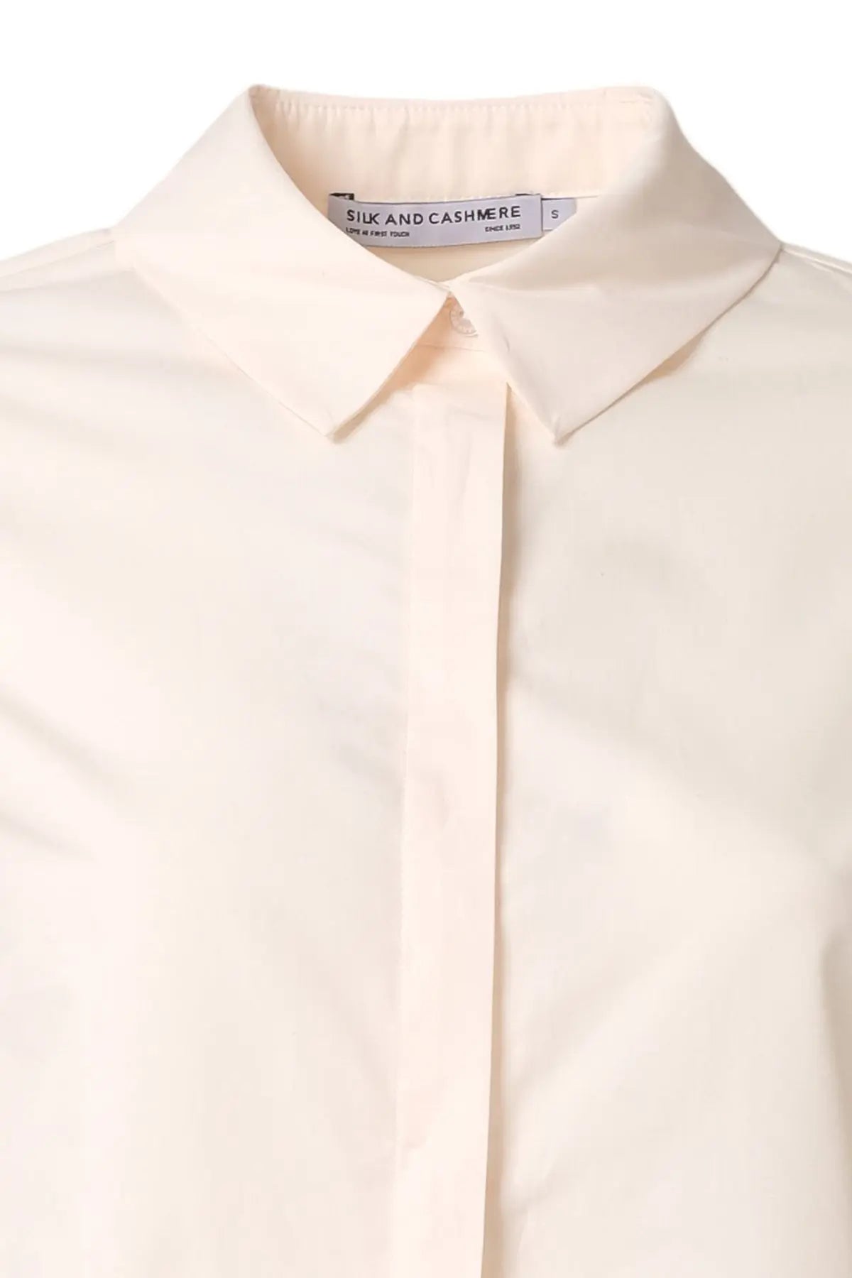 Ekru Jessica Uzun Kollu Kadn Tunik Gömlek Silk and Cashmere