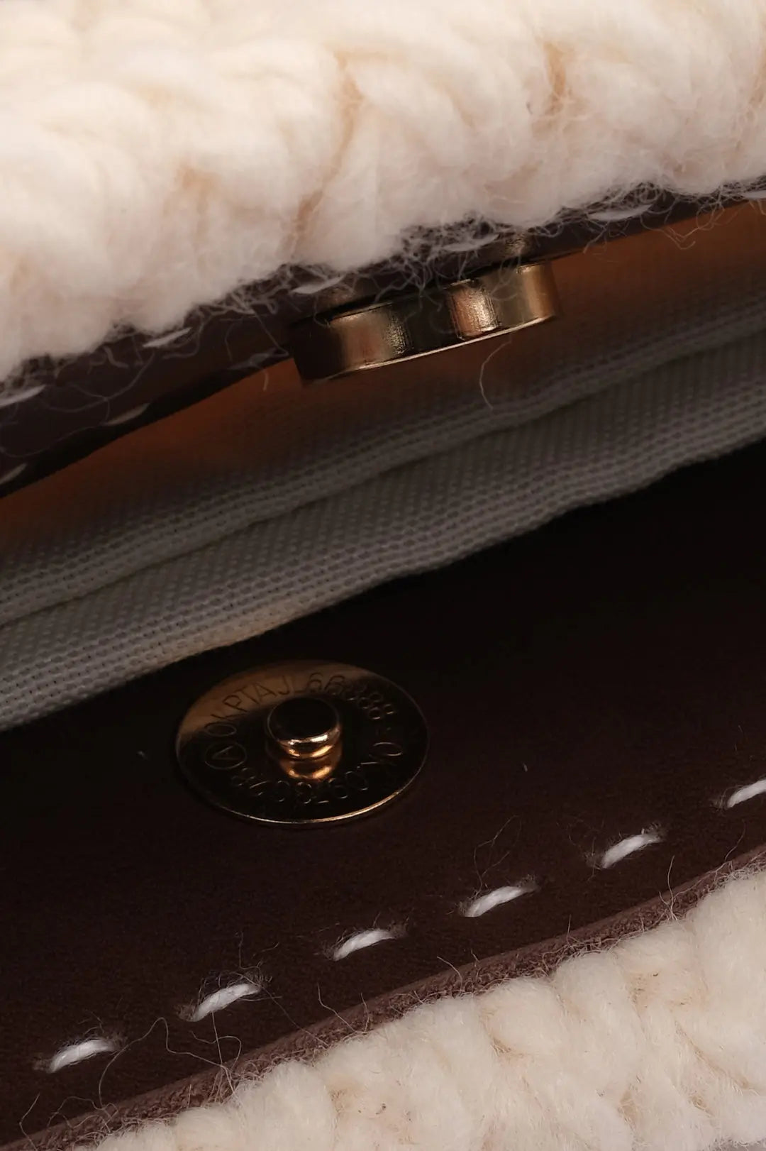 Ekru Nancy Saf Yün Kadn Çanta Silk and Cashmere