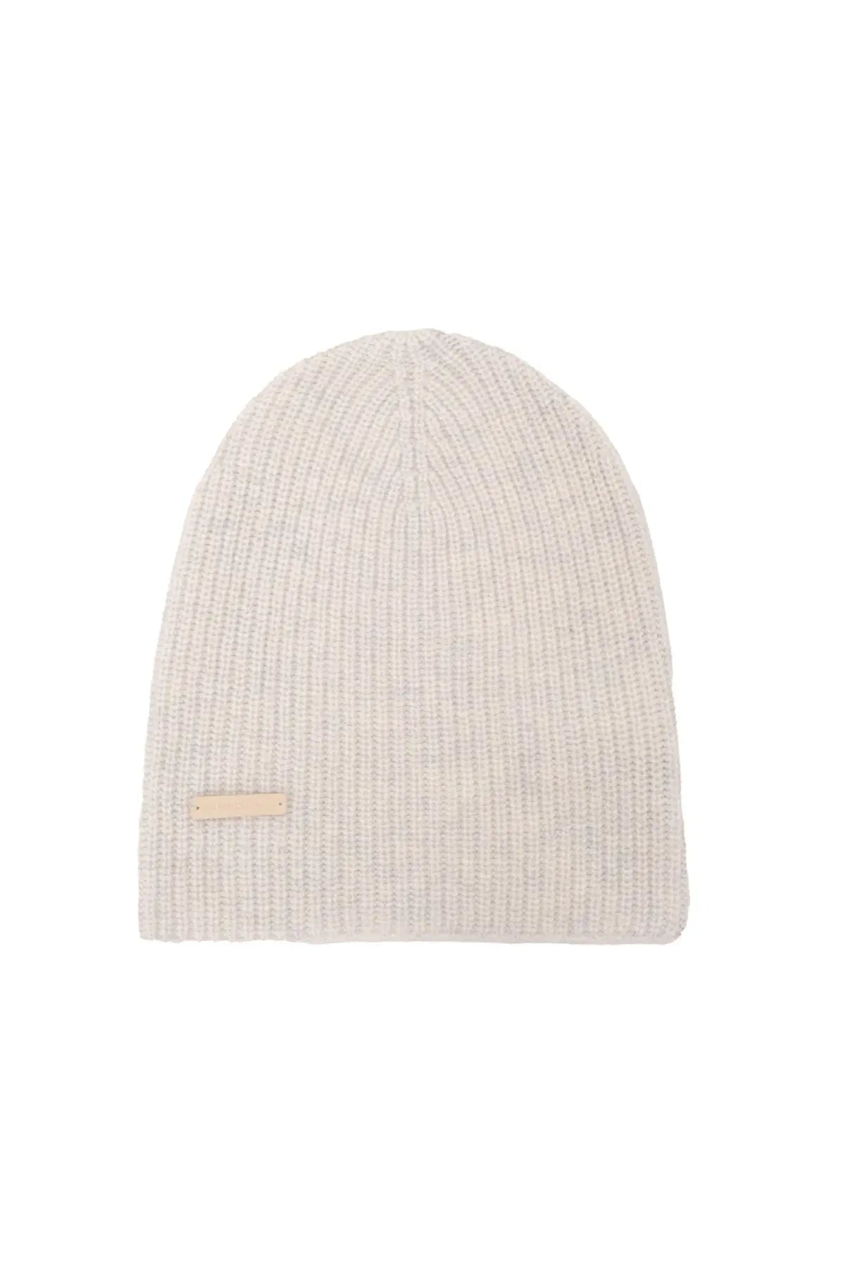 Ekru Tricennial Saf Kamir Selanik Örgülü Bere Silk and Cashmere