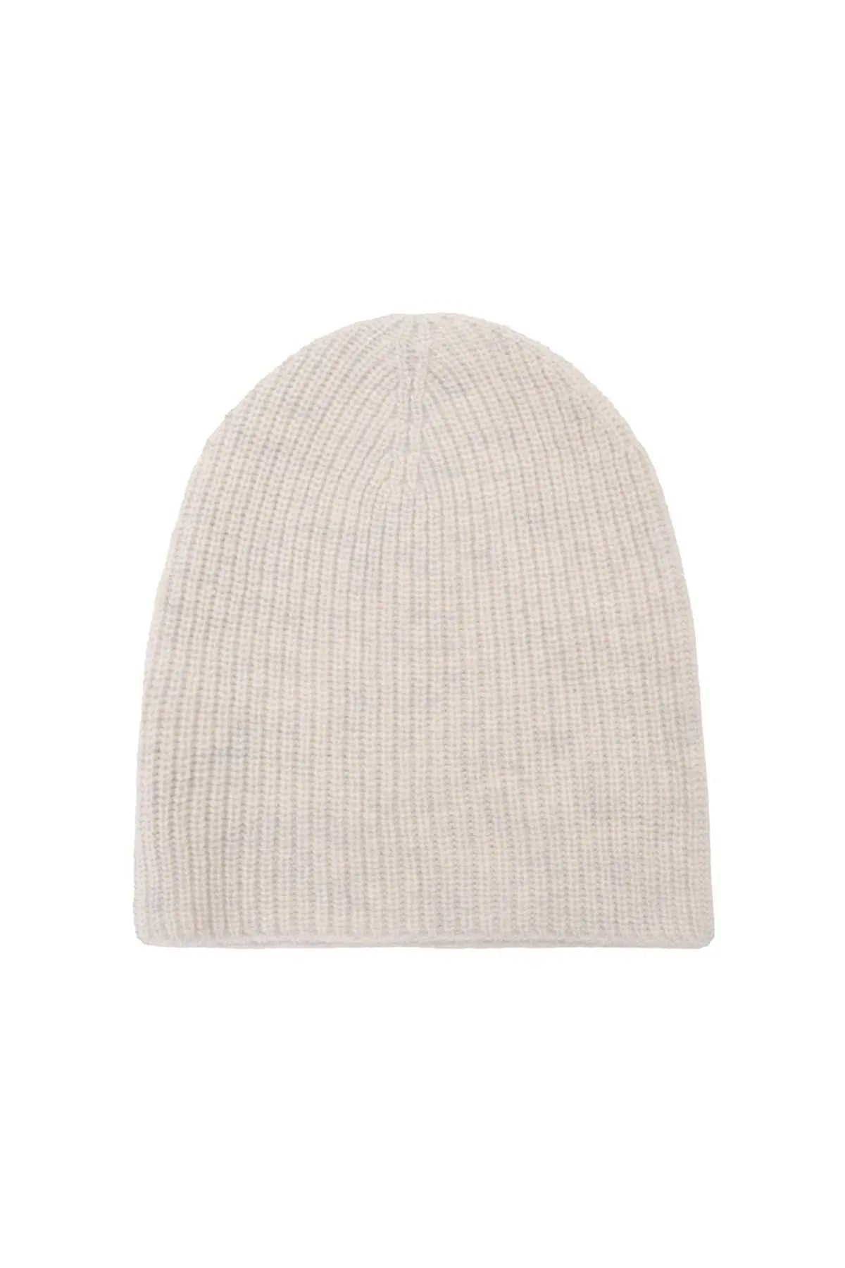 Ekru Tricennial Saf Kamir Selanik Örgülü Bere Silk and Cashmere