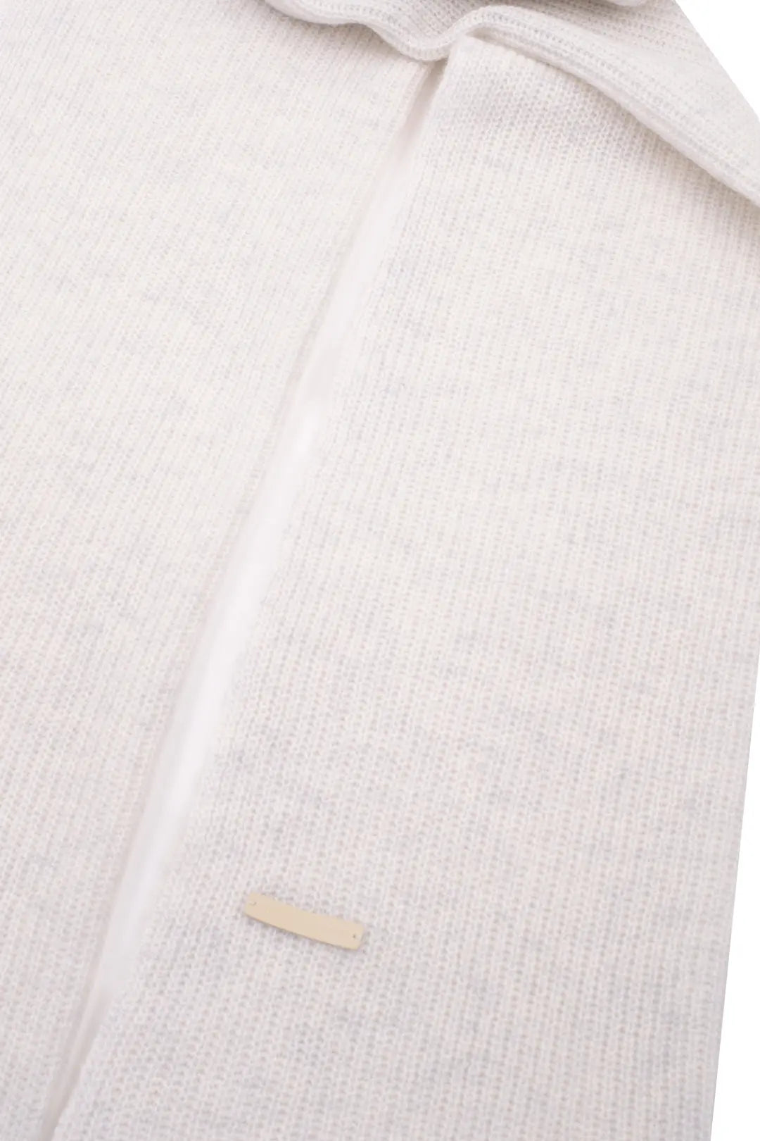 Ekru Tricennial Saf Kaşmir Selanik Örgülü 30 x 170 cm Atkı Silk and Cashmere