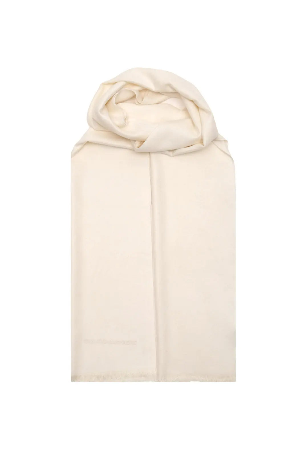 Ekru & More Vish Düz Renk Kaşkol Atkı 30 x 180 cm Silk and Cashmere