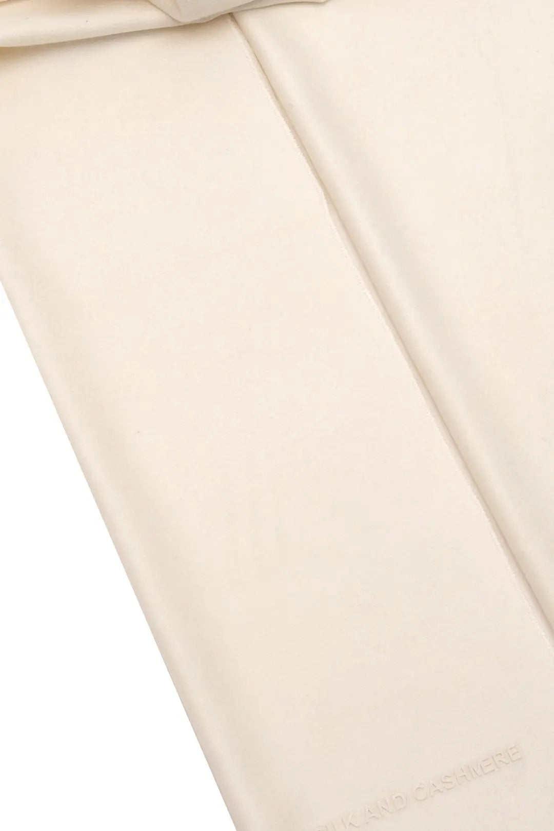 Ekru & More Vish Düz Renk Kaşkol Atkı 30 x 180 cm Silk and Cashmere