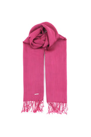 Fuşya İpekli Salma Şal 70 x 180 cm Silk and Cashmere
