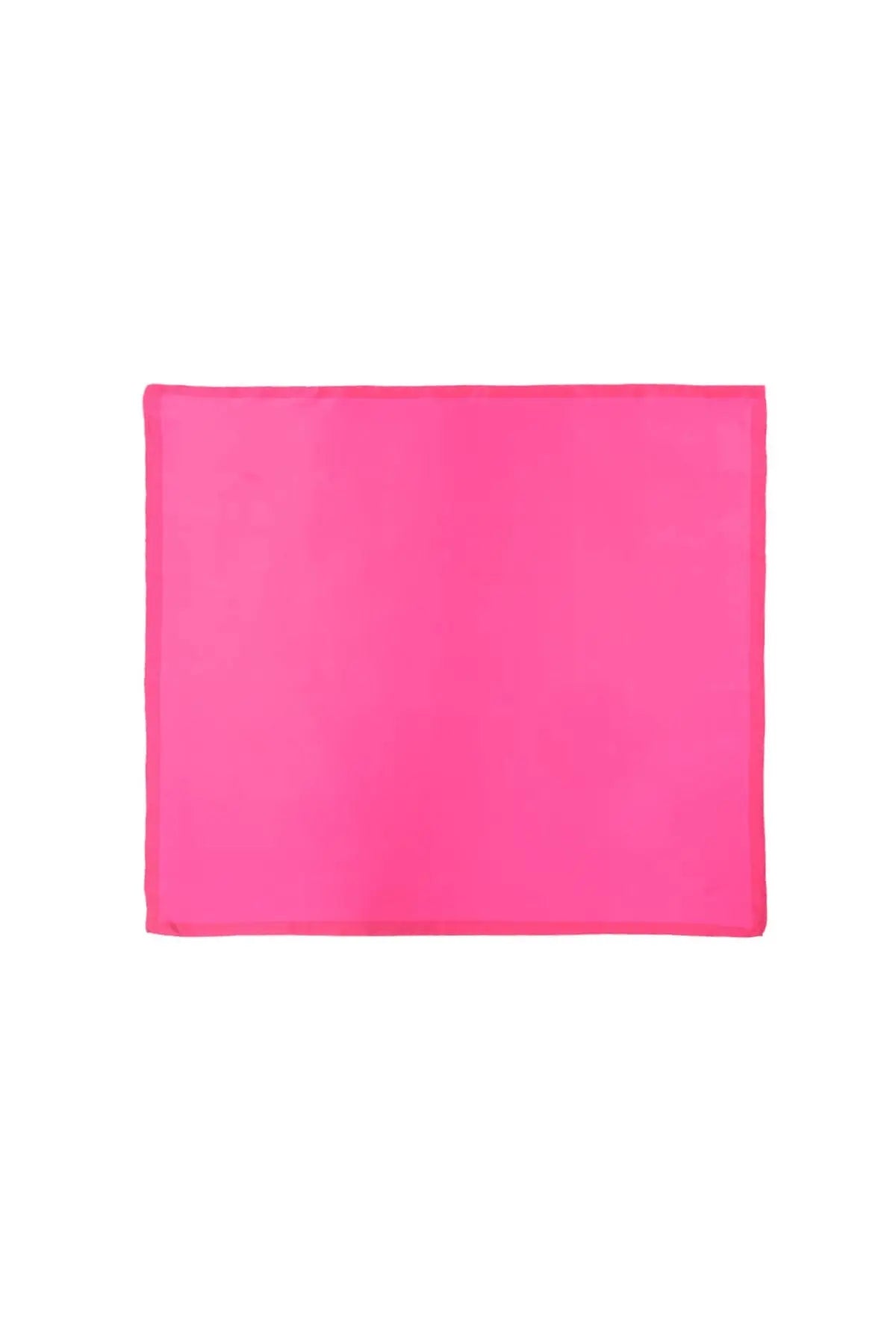 Fuşya Saf İpek Düz Renk Kare Eşarp 90 x 90 cm Silk and Cashmere
