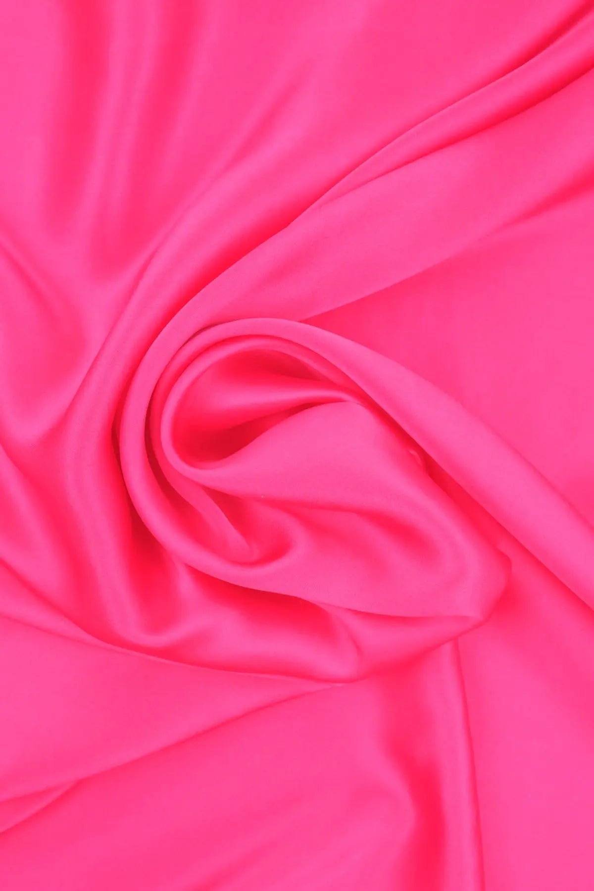 Fuşya Saf İpek Düz Renk Kare Eşarp 90 x 90 cm Silk and Cashmere