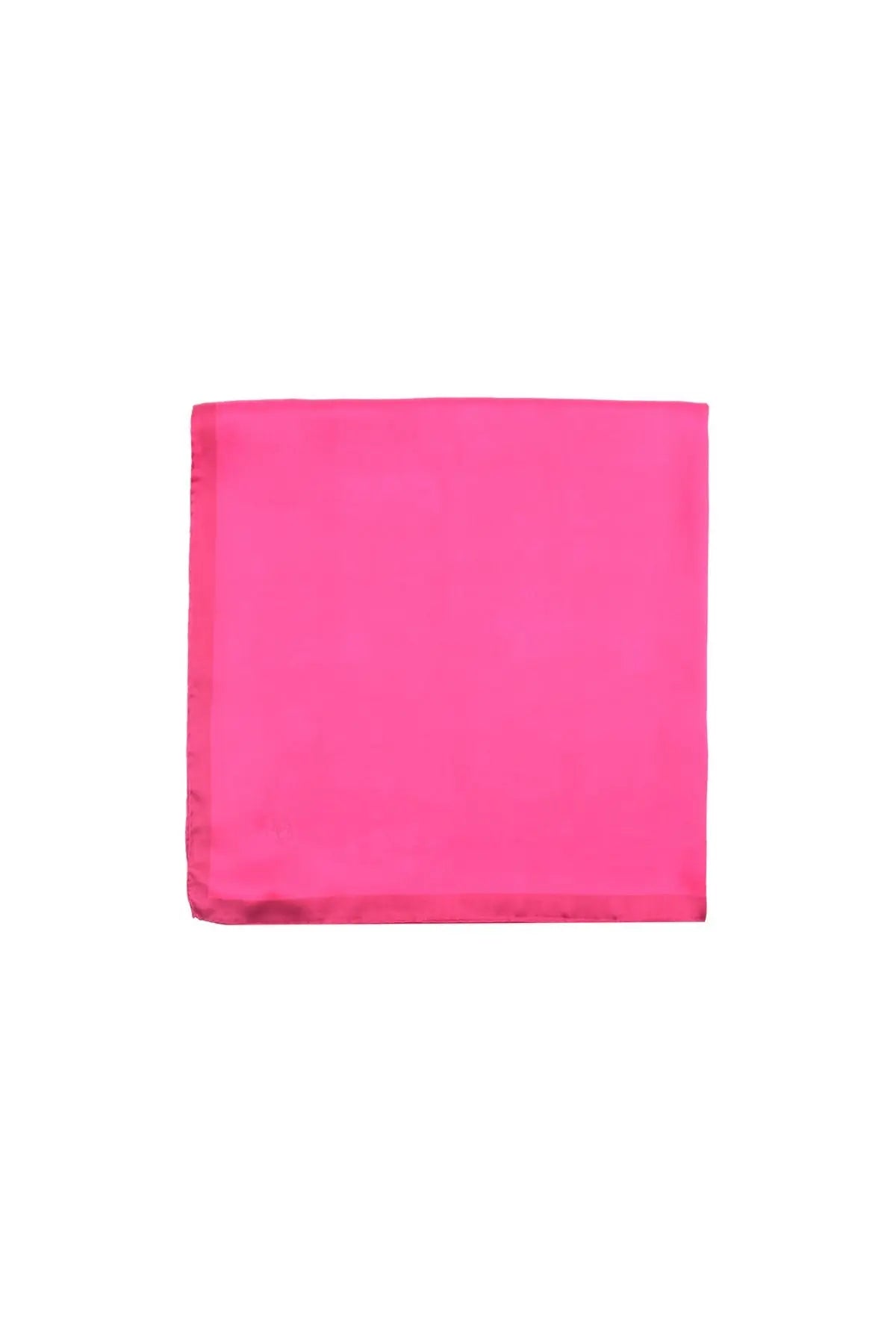 Fuşya Saf İpek Düz Renk Kare Eşarp 90 x 90 cm Silk and Cashmere