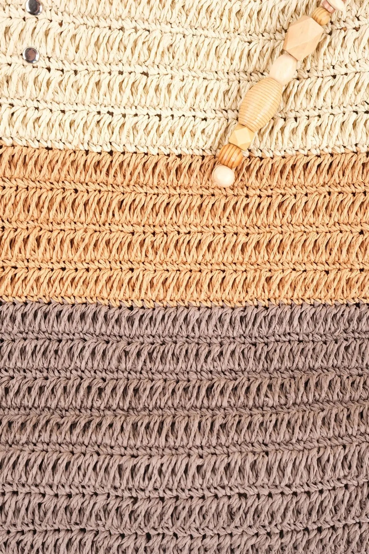 Gri Bej Nina Çok Renkli Hasr Çanta Silk and Cashmere