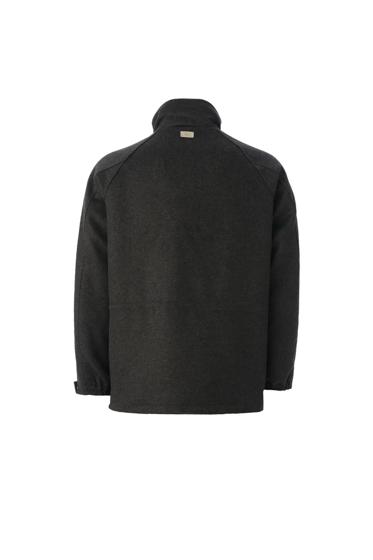 Gri Kaşmir Yün Karışımlı Gizli Kapüşonlu Brent Erkek Kaban & Mont Silk and Cashmere