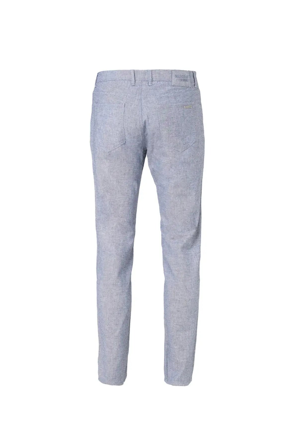 Gri Leon Ketenli 5 Cepli Erkek Pantolon Silk and Cashmere