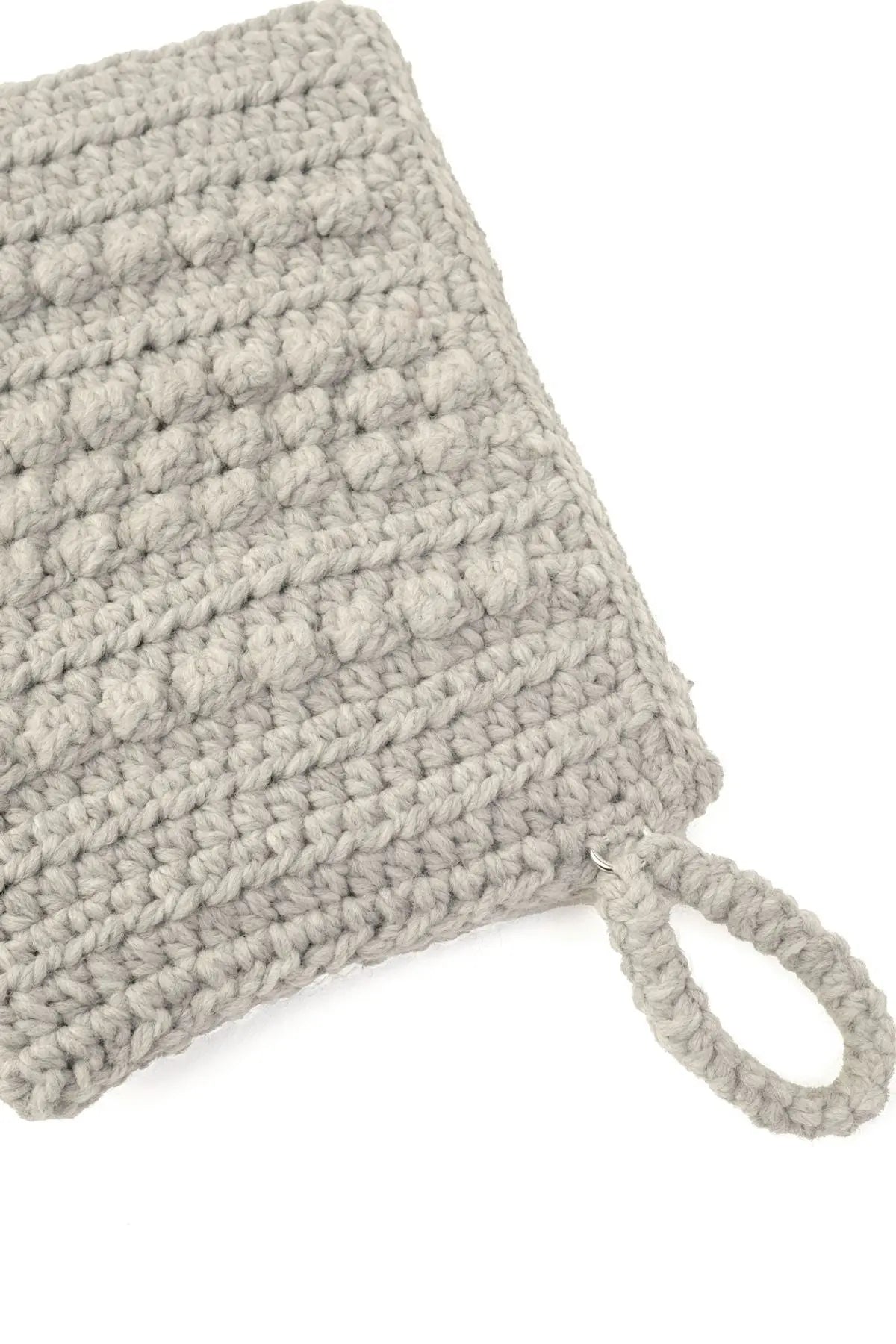 Gri Nancy Saf Yün El Çantas Silk and Cashmere