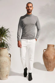 Gri & More Clark Erkek Yarım Balıkçı Yaka Uzun Kollu Triko Silk and Cashmere