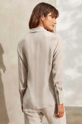 Gri & More Rosella Uzun Kollu Gömlek Silk and Cashmere