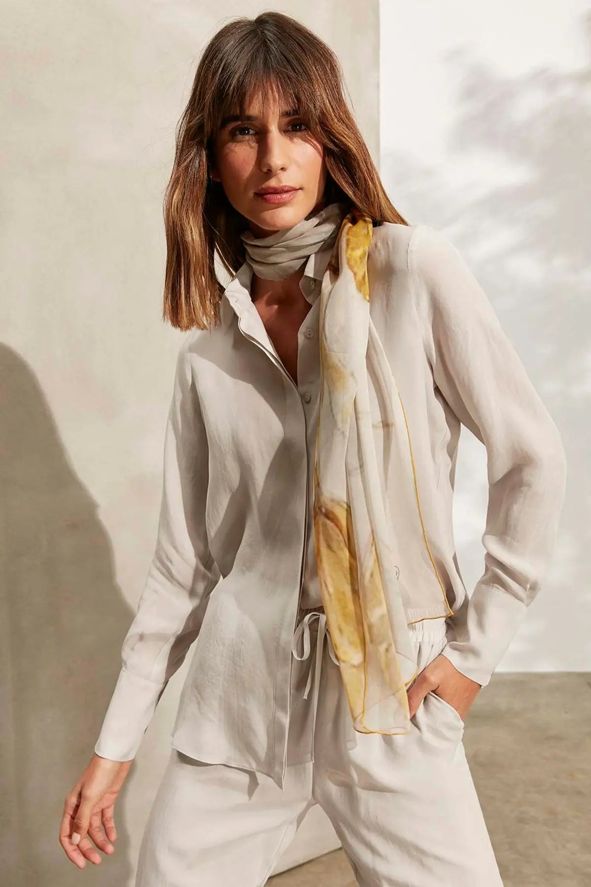 Gri & More Rosella Uzun Kollu Gömlek Silk and Cashmere