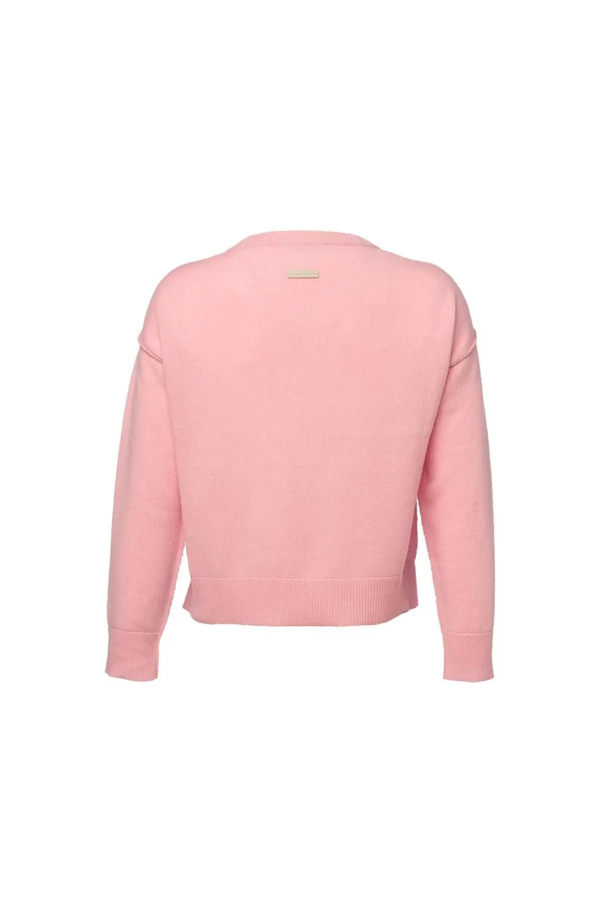 Gül Kurusu Carole Dikiş Detaylı Yuvarlak Yaka Uzun Kollu Kazak Silk and Cashmere