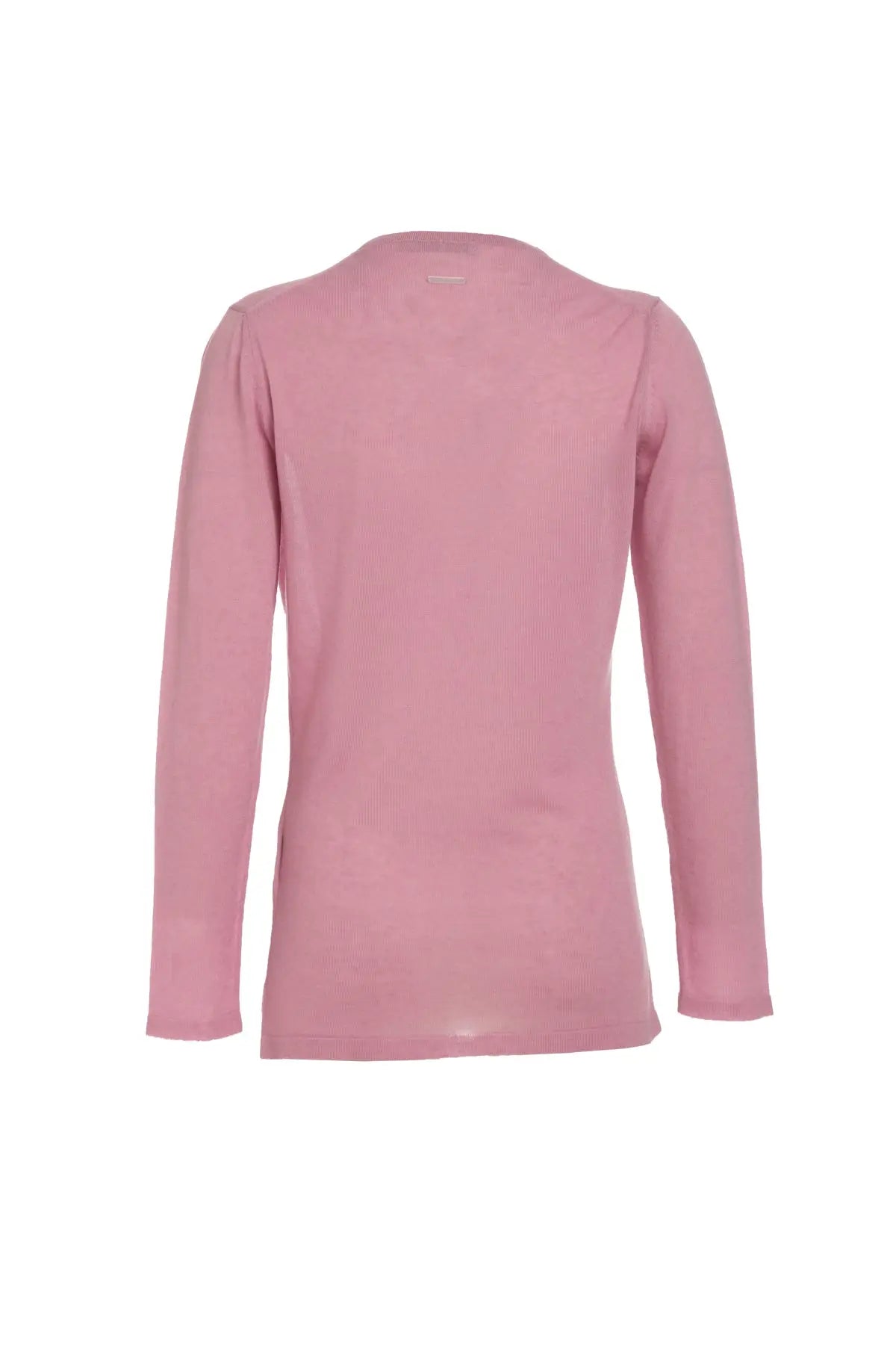 Gül Kurusu İpek Pamuk Melinda Düğmesiz Rahat Kesim Uzun Kollu Yazlık Hırka Silk and Cashmere