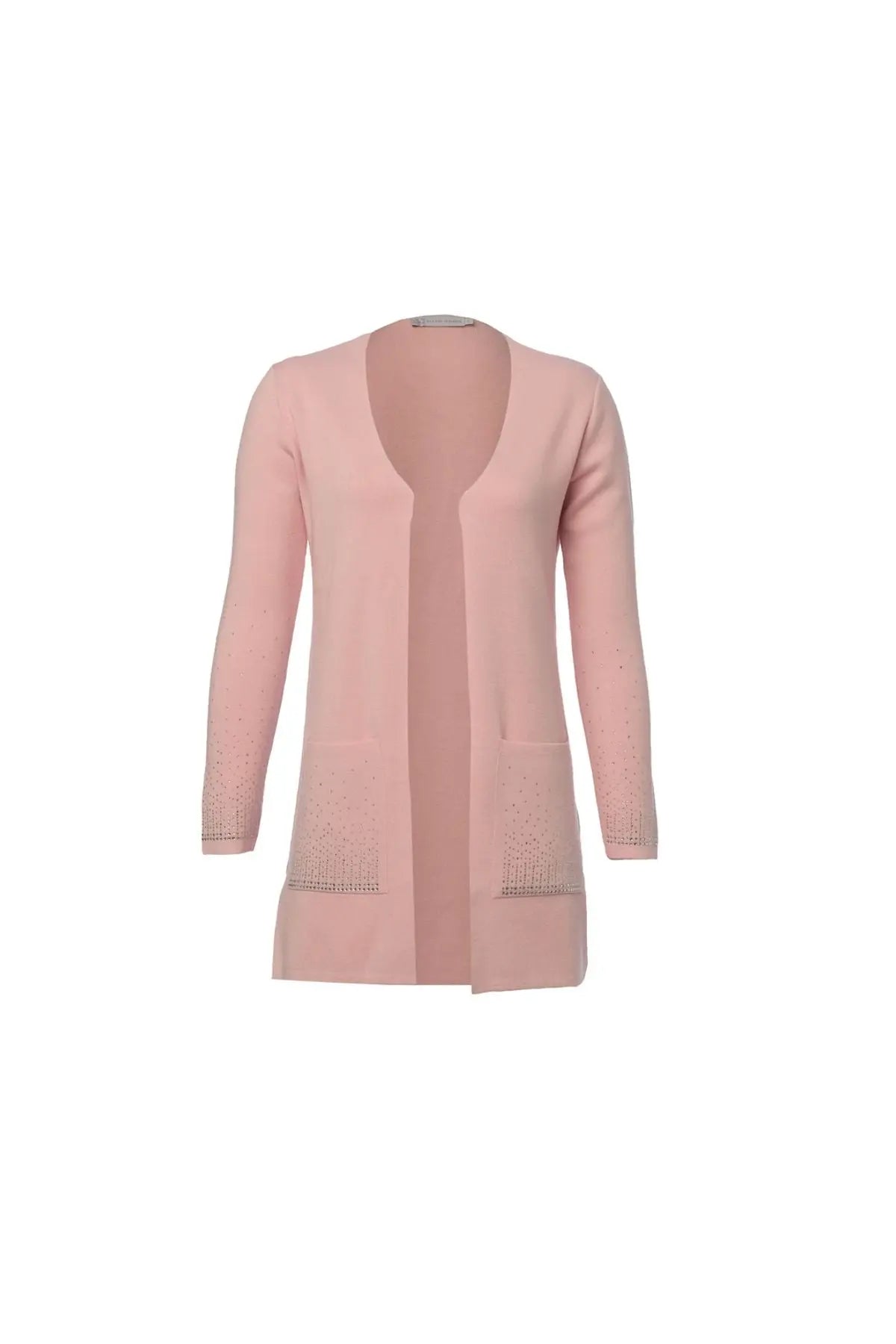 Gül Kurusu Kaşmir Karışımlı Venüs Taş Detaylı Hırka Silk and Cashmere