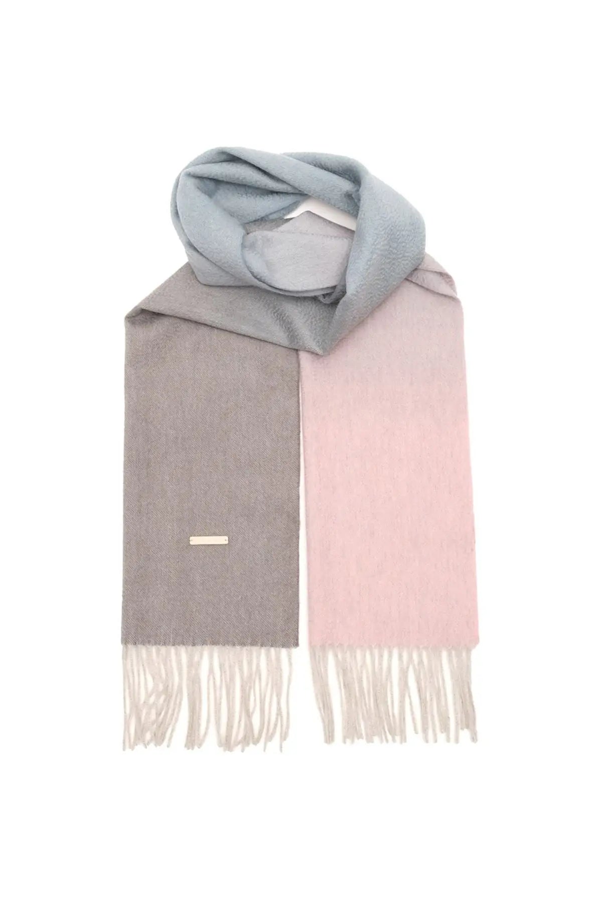 Gül Kurusu Patrick Saf Kaşmir Atkı 180 x 30 cm Silk and Cashmere