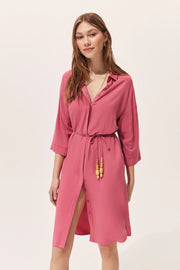 Gül Kurusu & More Rosella Uzun Kollu Gömlek Elbise Silk and Cashmere