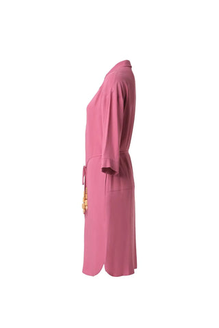 Gül Kurusu & More Rosella Uzun Kollu Gömlek Elbise Silk and Cashmere