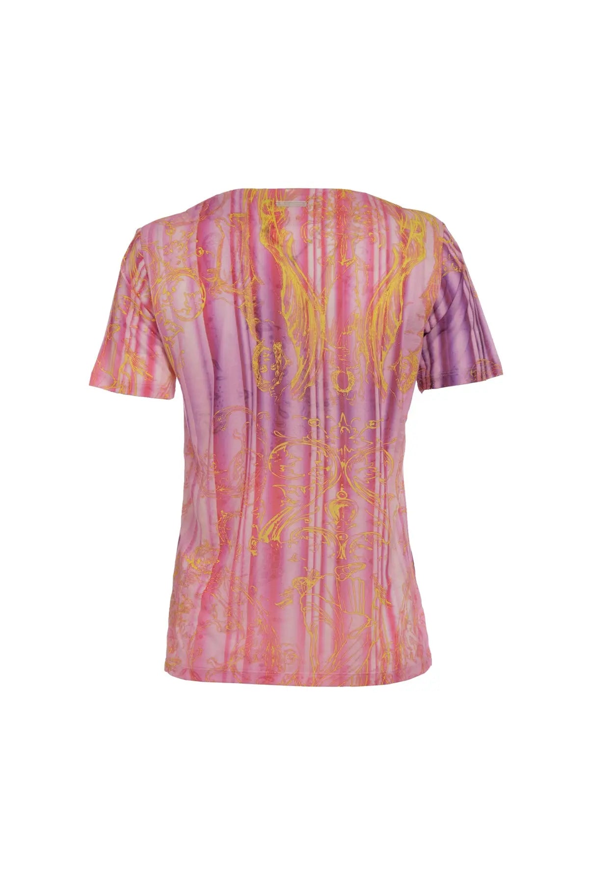 Gül Kurusu & More Sirena Etnik Baskılı Süper İnce Modal Kısa Kollu Tişört Silk and Cashmere