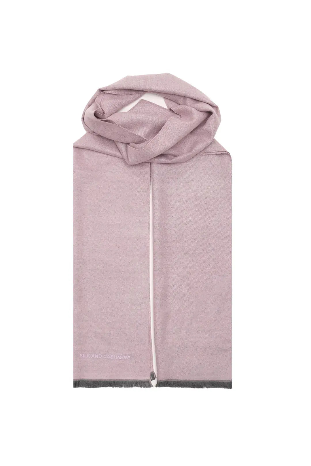 Gül Kurusu & More Vish Düz Renk Kaşkol Atkı 30 x 180 cm Silk and Cashmere