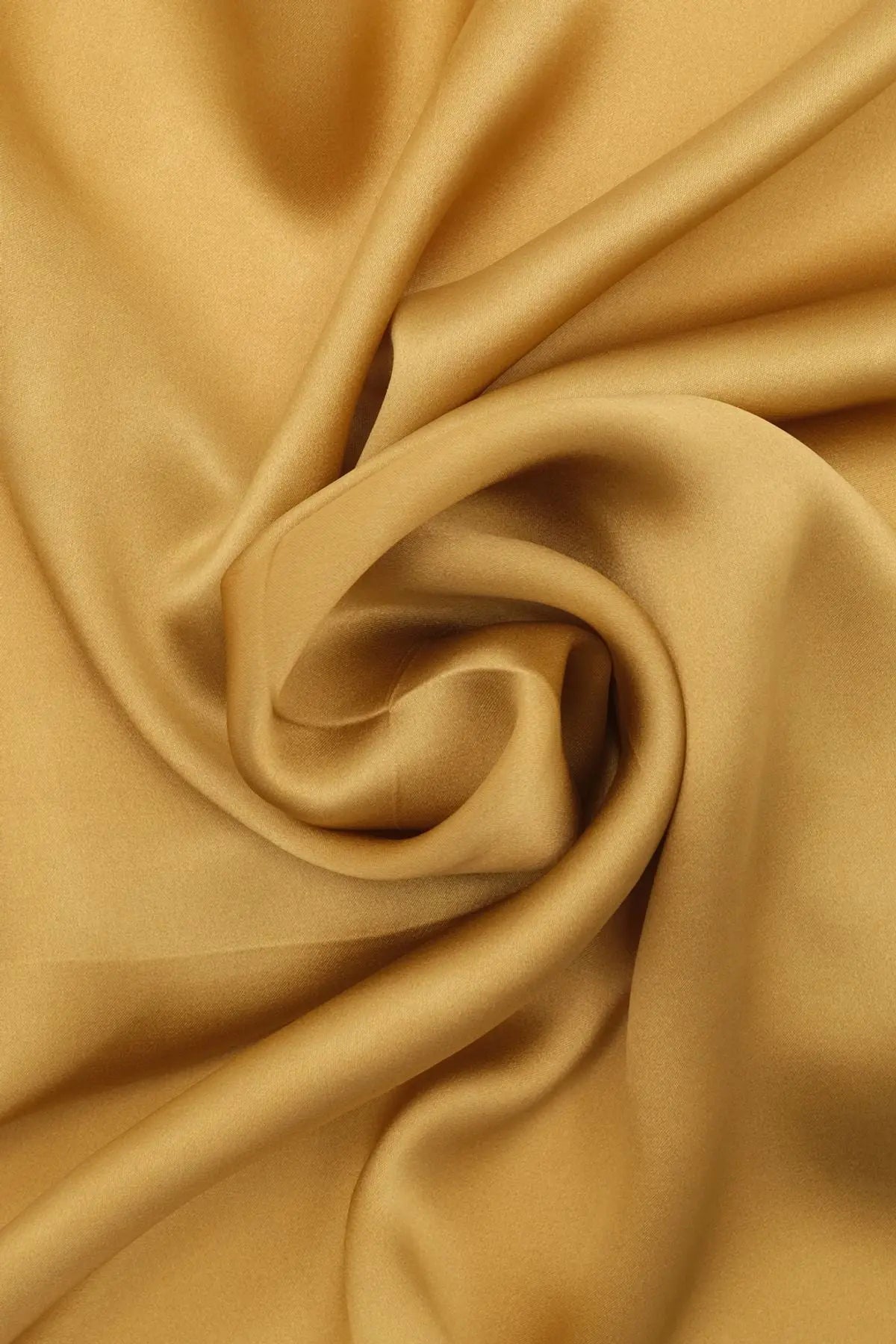 Hardal Saf İpek Düz Renk Kadın Küçük Eşarp 53 x 53 cm Silk and Cashmere