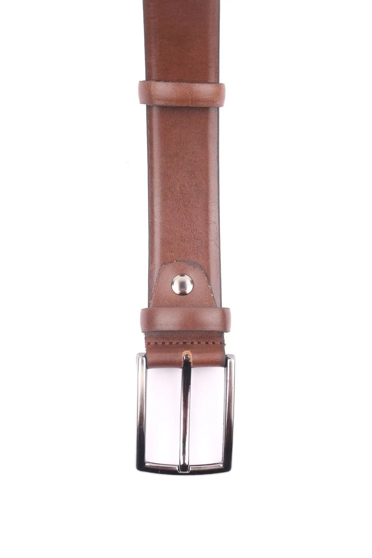 Kahverengi Leon Deri Erkek Kemer Silk and Cashmere