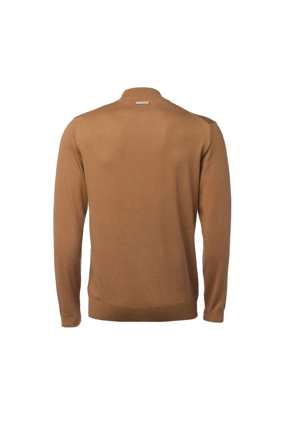 Kahverengi & More Clark Erkek Yarım Balıkçı Yaka Uzun Kollu Triko Silk and Cashmere