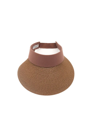 Kahverengi & More Infinity Hasır Güneşlik Şapka Silk and Cashmere