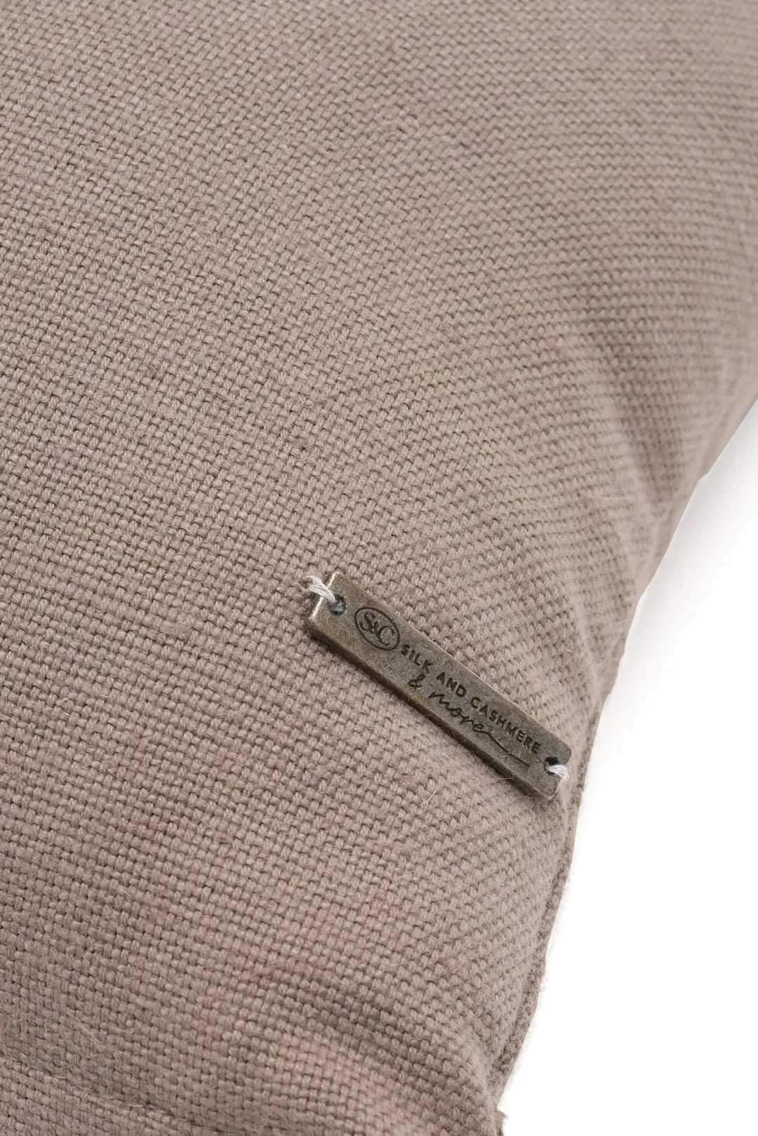 Kahverengi & More Keten Yastk Silk and Cashmere