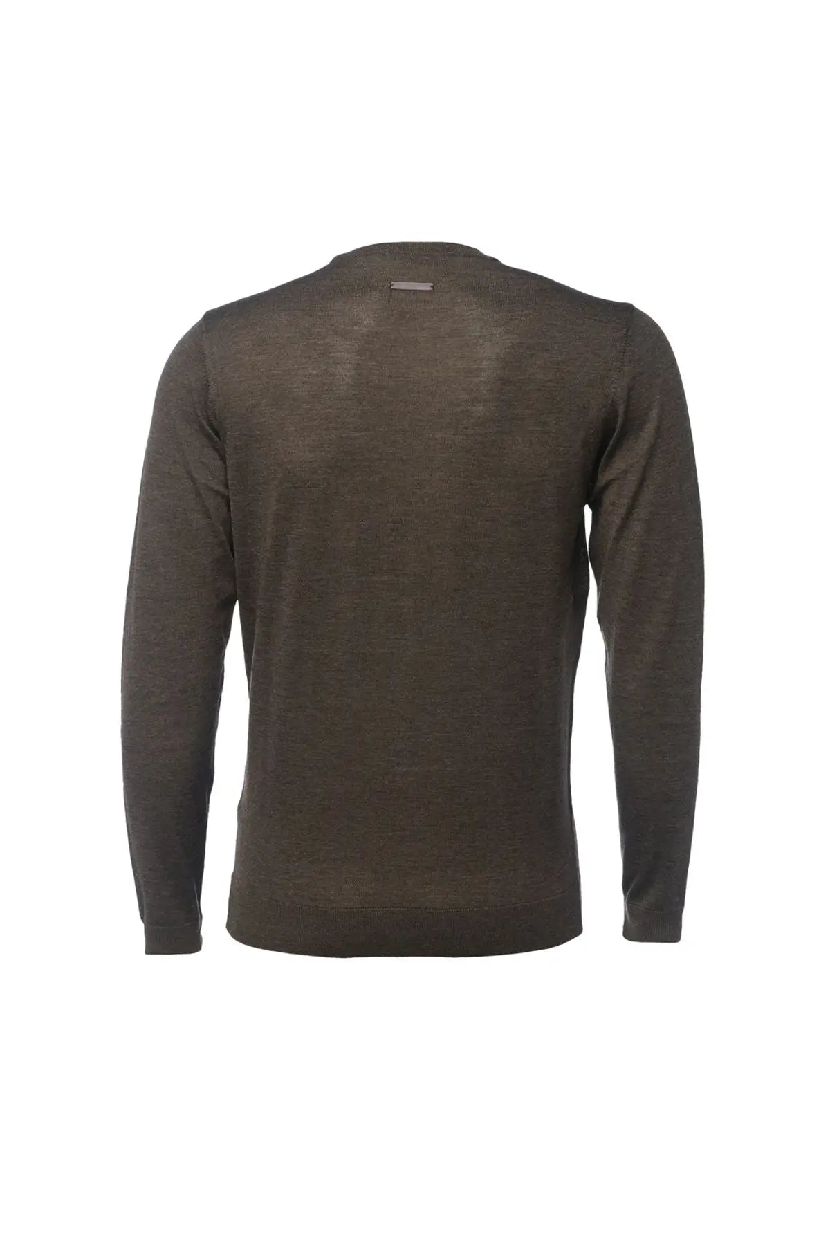 Kahverengi & More Matteo Yuvarlak Yaka Uzun Kollu Erkek Kazak Silk and Cashmere