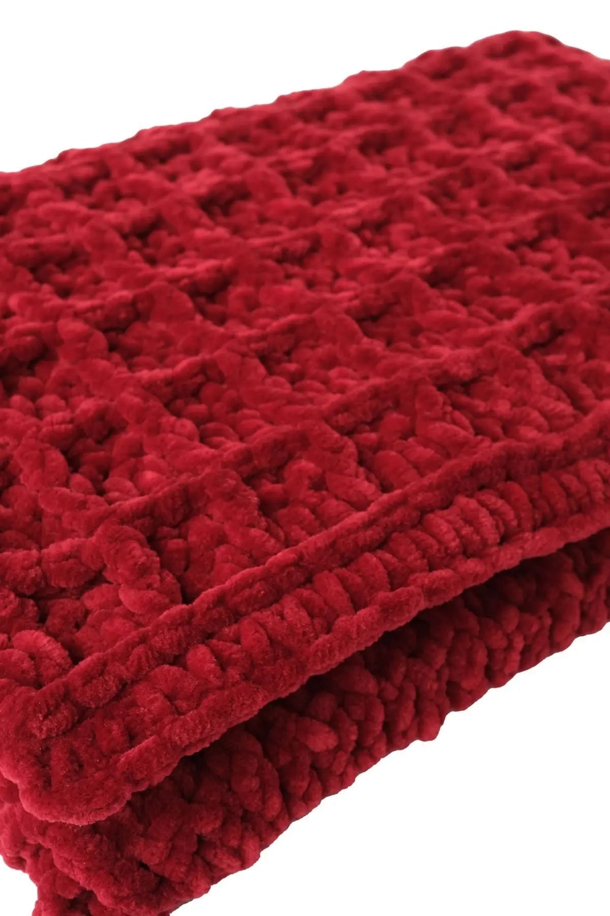 Kırmızı Anais Kadife Clutch 22x33 cm Silk and Cashmere