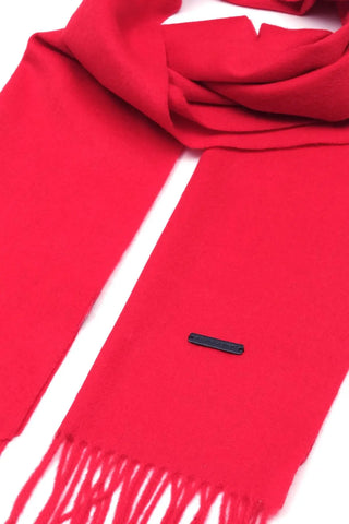 Kırmızı Horizon Kaşmir Yün Atkı 180 x 30 cm Silk and Cashmere
