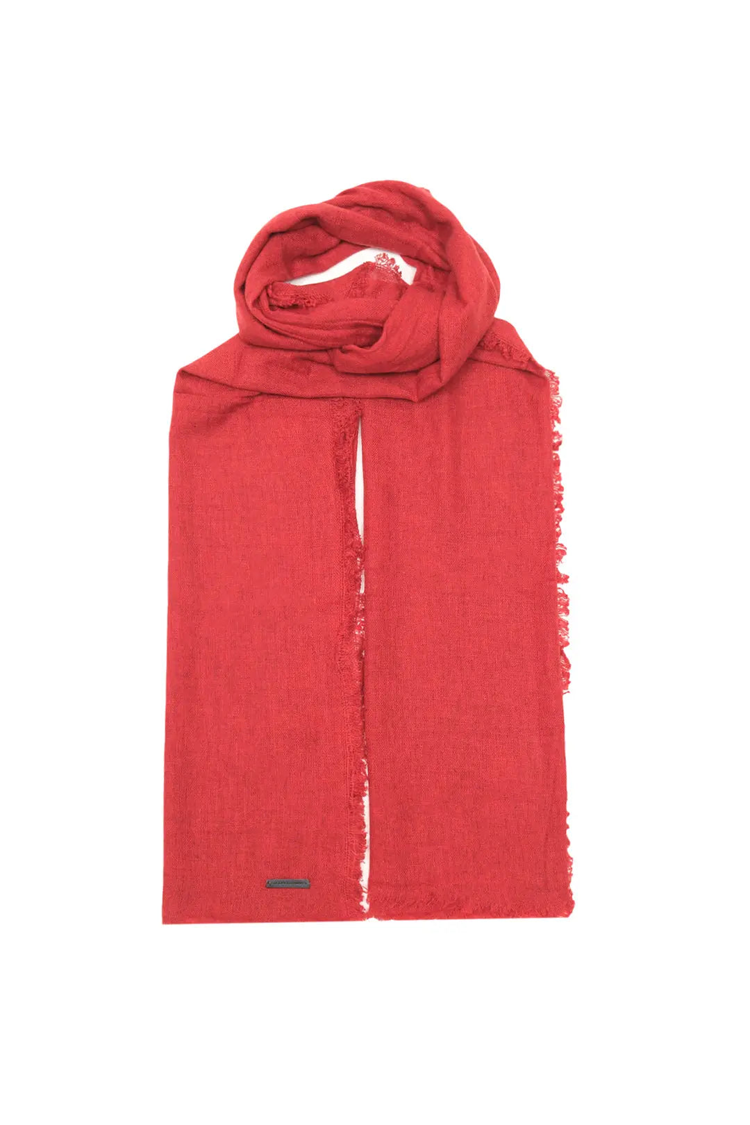 Kırmızı Jas İpek Yün Tek renk Şal 70 x 180 cm Silk and Cashmere