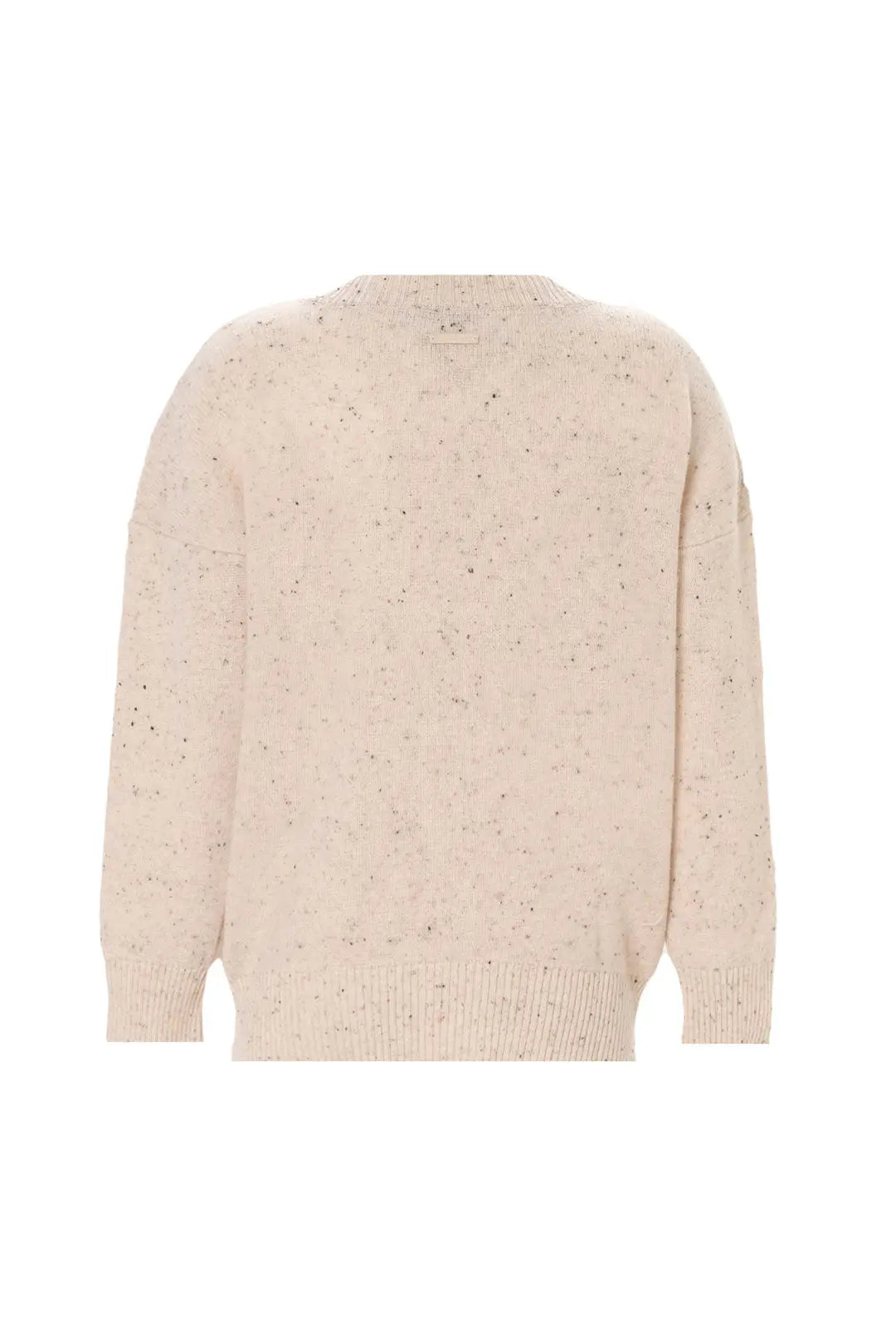 Kum Beji Aurora Avustralya Yünü Kaşmir Ribana Örgülü Uzun Kollu Kadın Hırka Silk and Cashmere