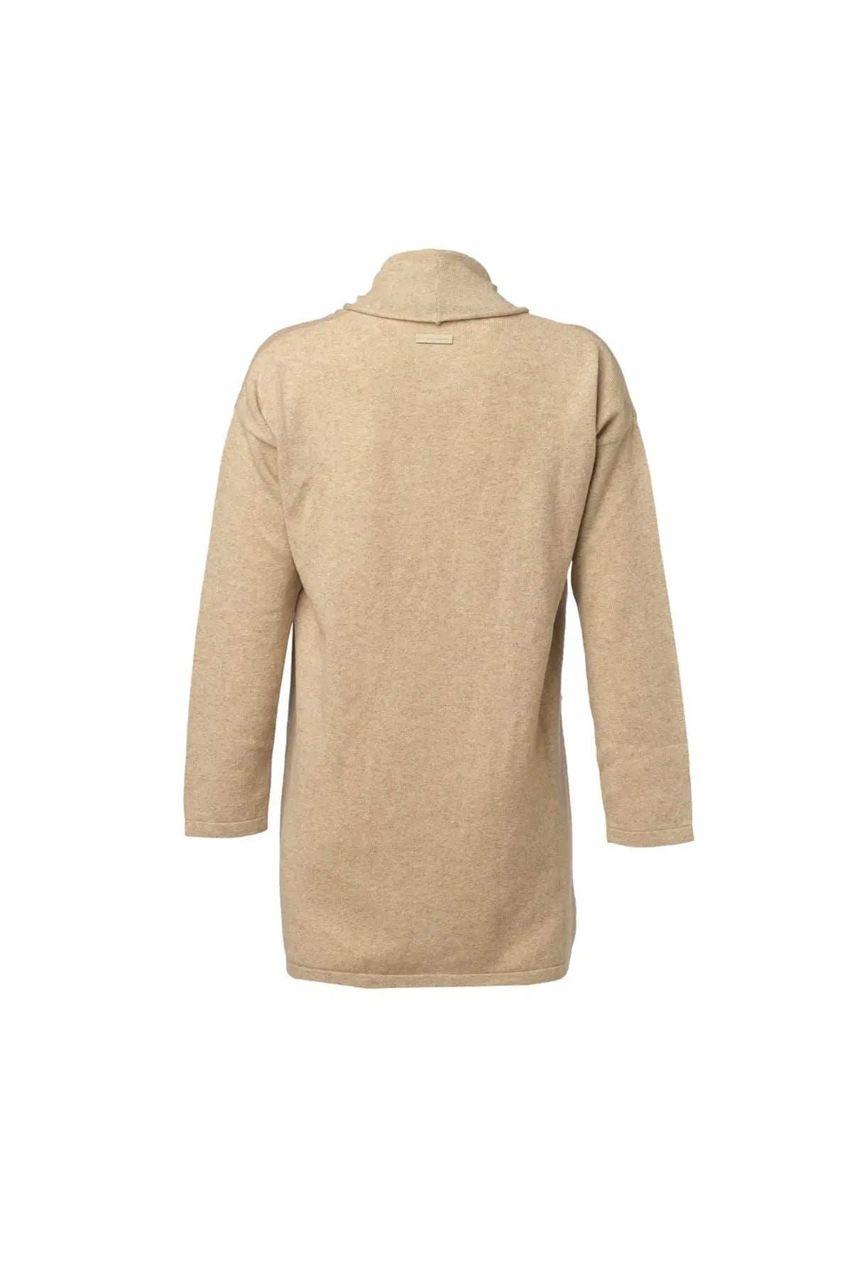 Kum Beji Kaşmir ve Avustralya Yünü Carole Uzun Hırka Silk and Cashmere