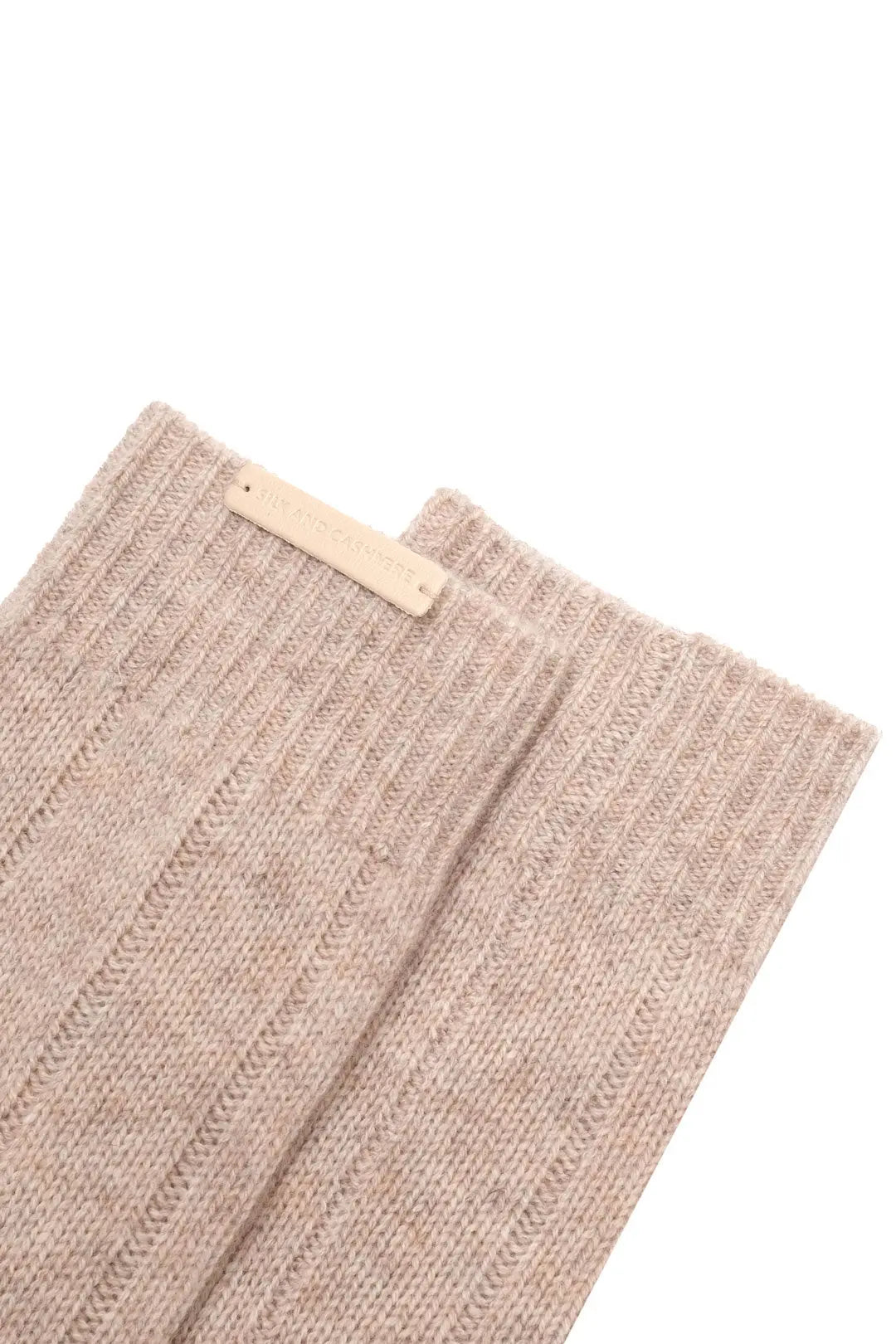 Kum Beji Saf Kaşmir Ribanalı Kadın Çorap Silk and Cashmere