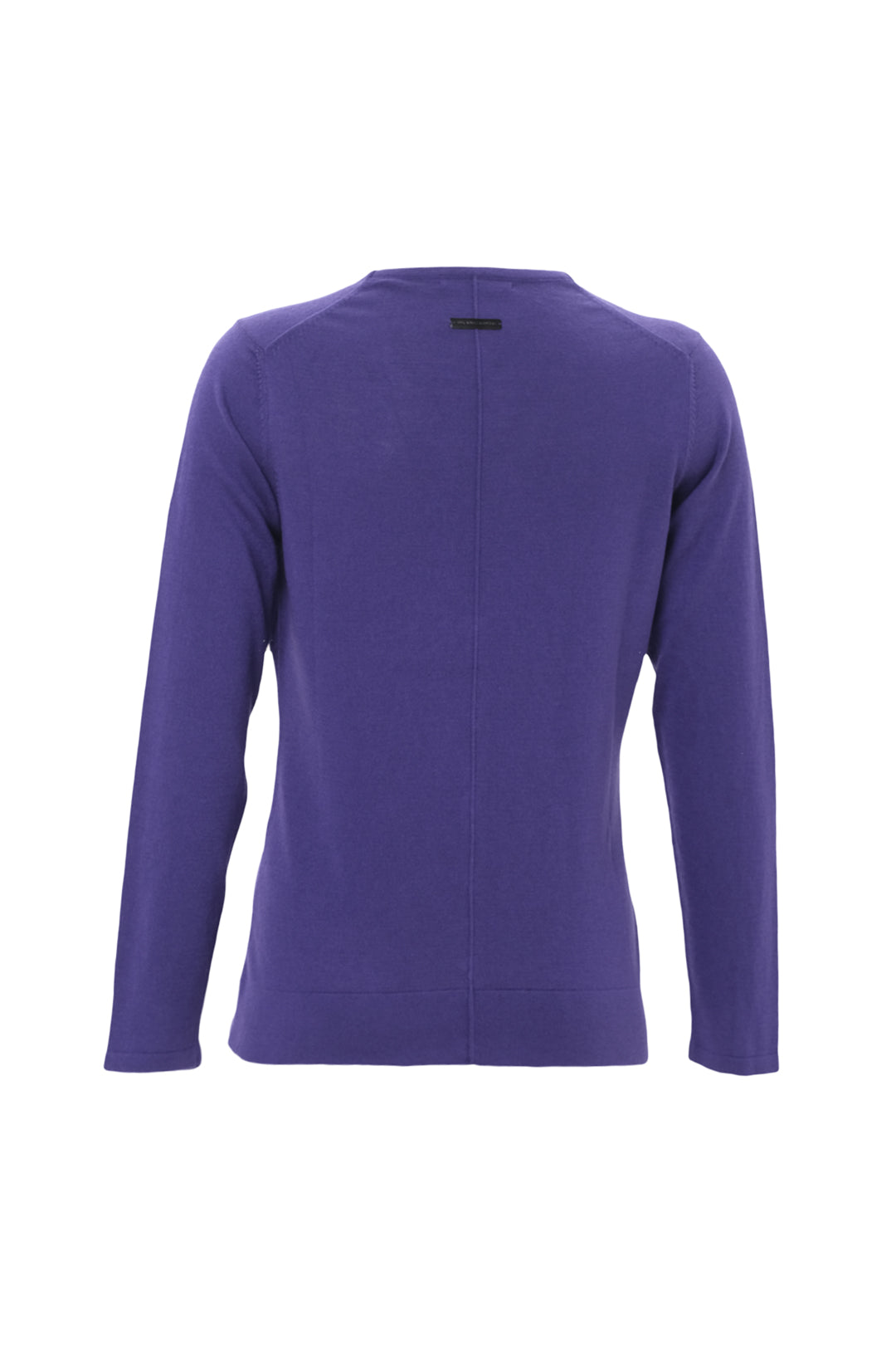 Lacivert Aleyna İpek ve Kaşmir V Yaka Uzun Kollu Kadın Hırka Silk and Cashmere